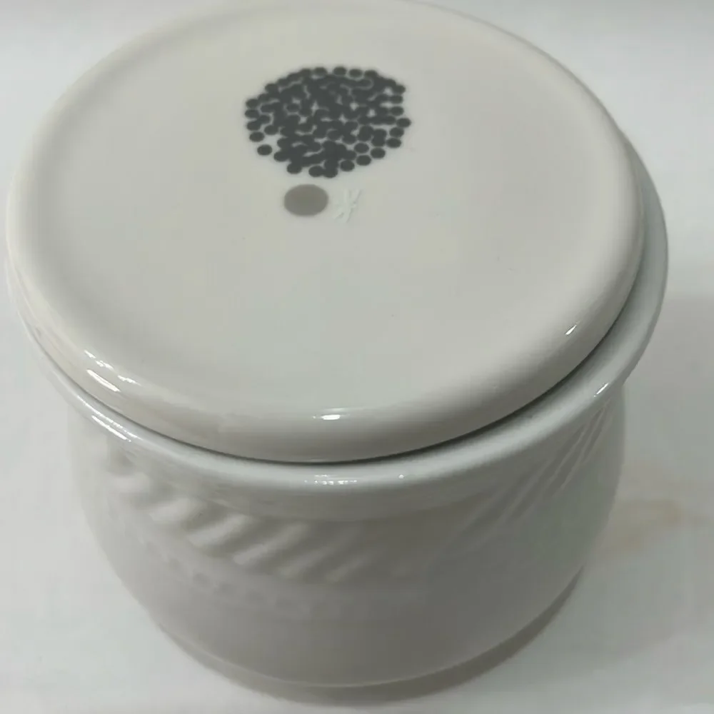 Gibson Housewares Vintage Stoneware Canister Crock  Sugar Bowl With Lid 3 1/2 In